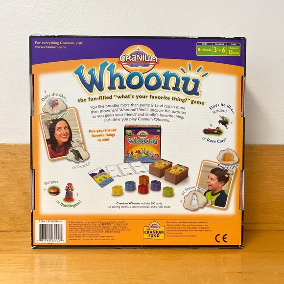 Cranium WHOONU "What's Your Favorite Thing?" Board Game 2005 - Picture 4 of 7